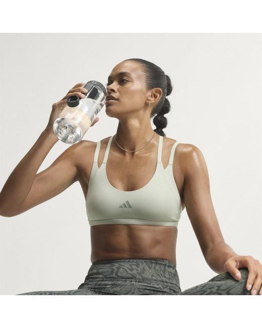 Adidas Multicolor Optime Workout Strappy Light Support Bra