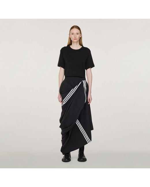 Adidas Black Y-3 Nylon Skirt 3-Stripes