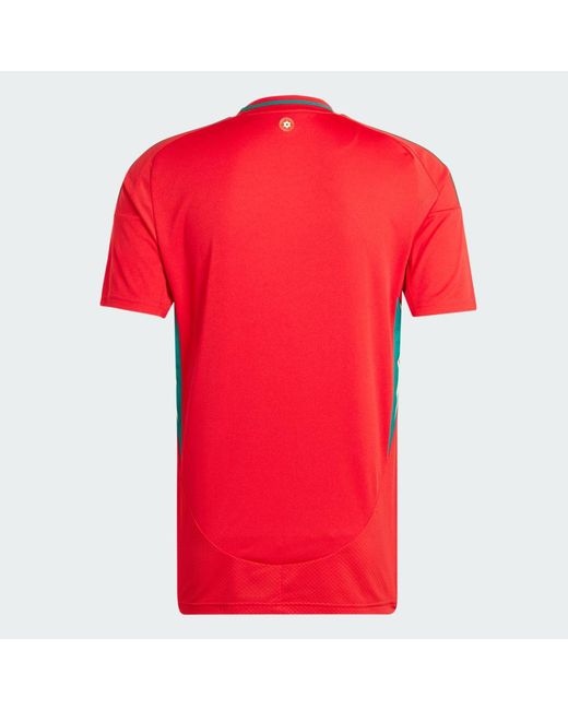 Adidas Red Wales 24 Home Jersey for men