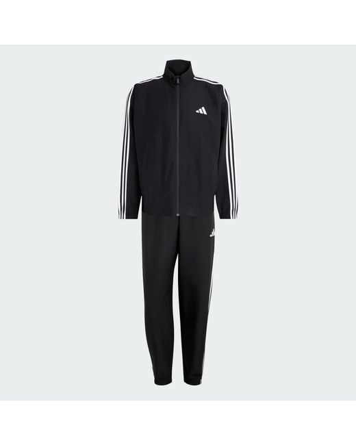 Adidas Black 3-Stripes Woven Tracksuit for men