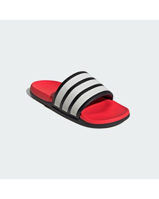 Adidas Red Adilette Comfort 2.0 Slides
