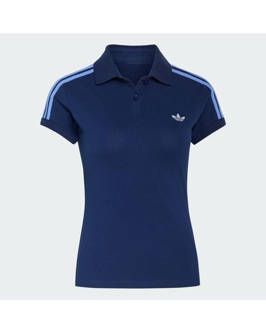Adidas Blue 3-Stripes Polo