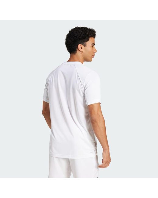 Adidas White Club Tennis Climacool Tee for men