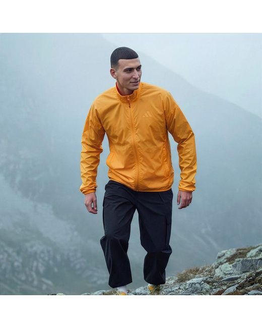 Adidas Orange Terrex Multi Clima365 Windweave Jacket for men