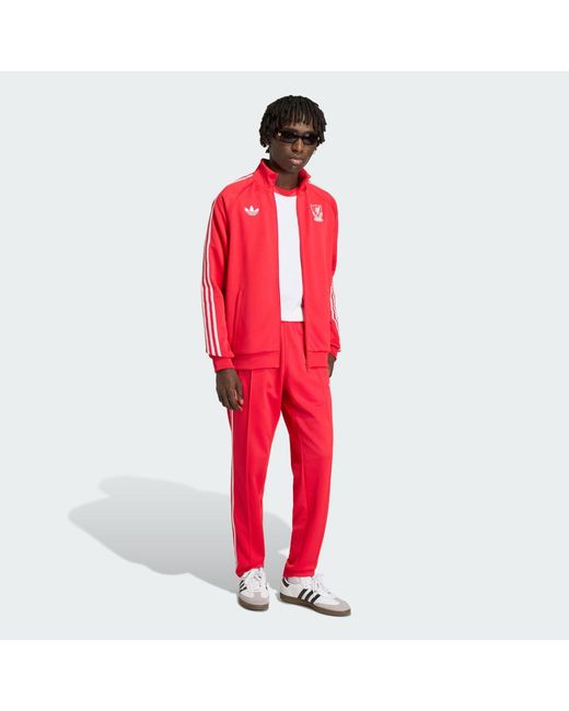 Adidas Red Football Liverpool Fc Originals Track Top Jz0144 for men
