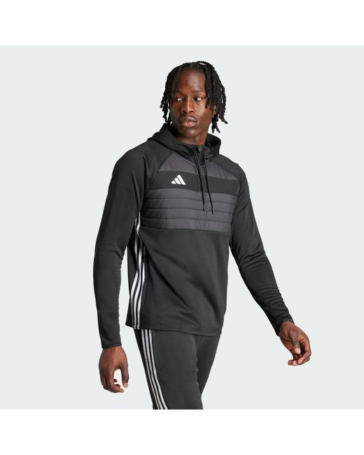 Adidas Black Tiro 25 Essentials Winterized Training Top for men