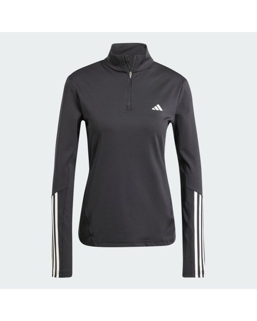 Maglia da allenamento Hyperglam Quarter-Zip di Adidas in Black