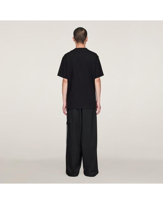 Adidas Black Y-3 Refined Wool Straight Leg Tracksuit Bottoms for men