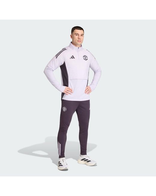 Adidas Purple Manchester United Tiro 25 Competition Winterized Top for men