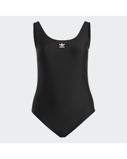 Adidas Black Adicolor 3-stripes Swimsuit (plus Size)