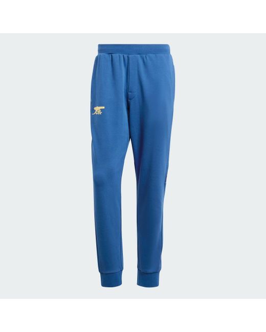 Adidas Blue Arsenal Cultural Story Tracksuit Bottoms for men