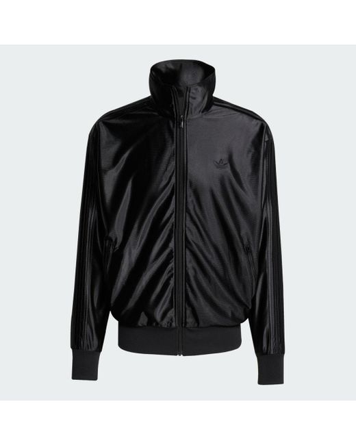 Chaqueta Firebird Metallic Tracktop Adidas de hombre de color Black