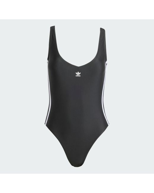 Adidas Black Adicolor 3-Stripes Swimsuit