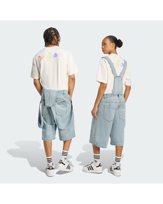 Adidas Blue X Jeremy Scott Denim Latzhose