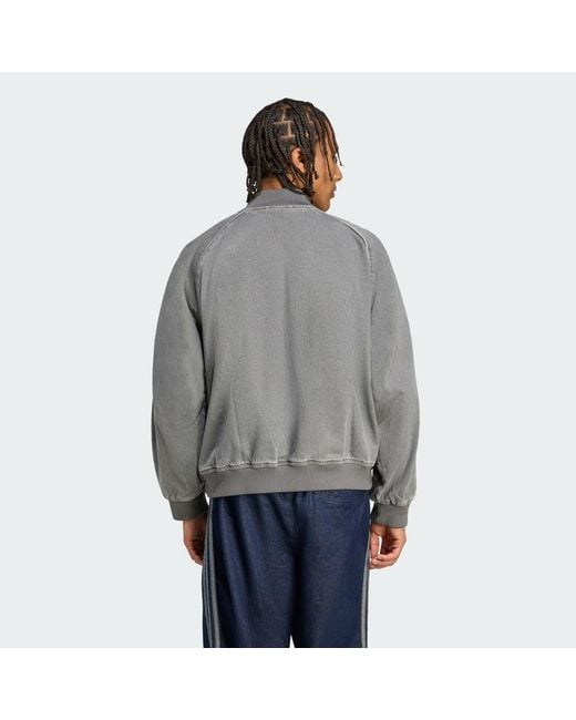 Adidas Gray Sst Adicolor Loose Sst Denim Wash Jacket Jackets for men