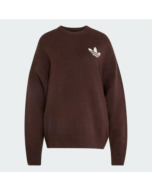 Adidas Brown Originals Athl Dept Knitted Sweatshirt
