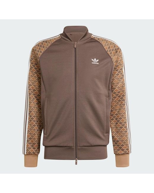 Adidas Brown Sstr Classic Mono Track Top for men