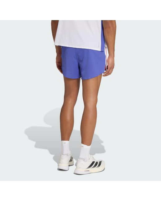 Adidas Blue Adizero Archive Running Shorts for men