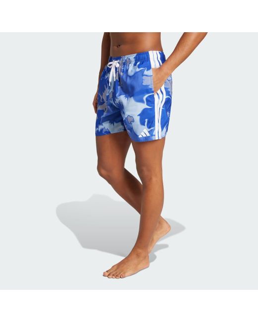 Adidas Blue Tie-Dye Swim Shorts 5-Inch for men