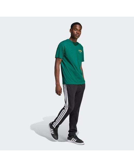 Adidas Green Novelty Dart Graphic T-Shirt for men