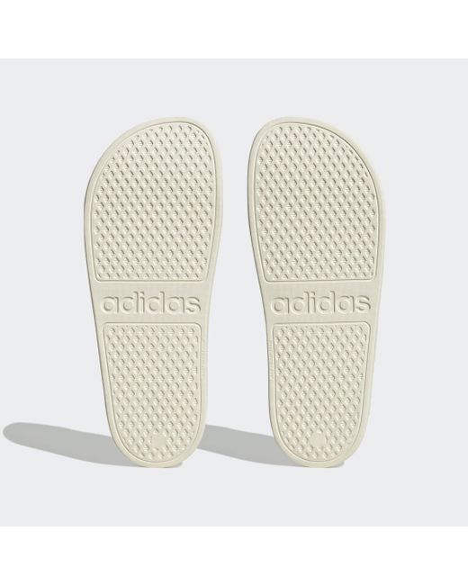 Adidas White Adilette Aqua Slides