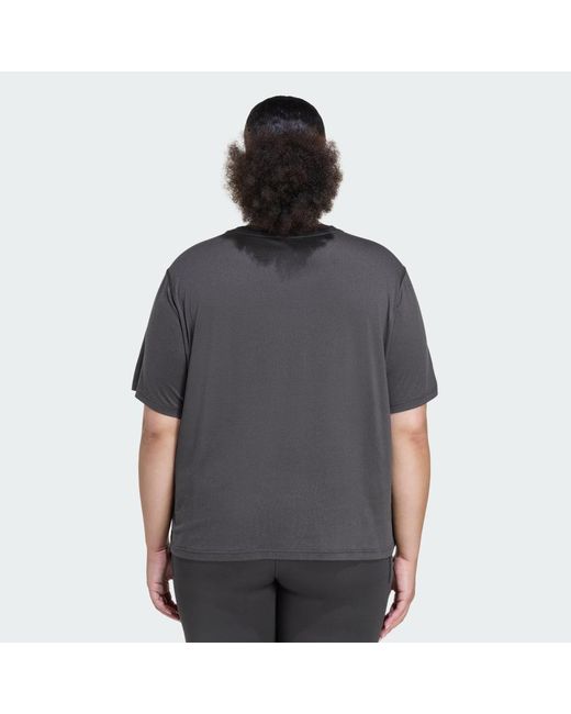 Adidas Originals Gray Workout Essentials Minimal Crew Neck T-Shirt