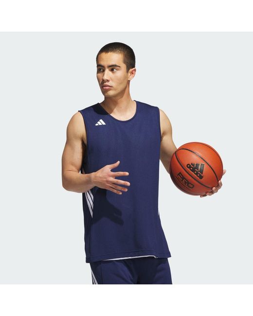 Adidas Blue 3G Speed Reversible Basketball Aeroready Jersey for men