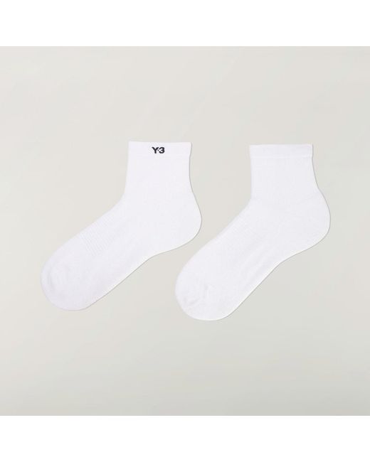 Adidas White Y-3 Classic Low Socks