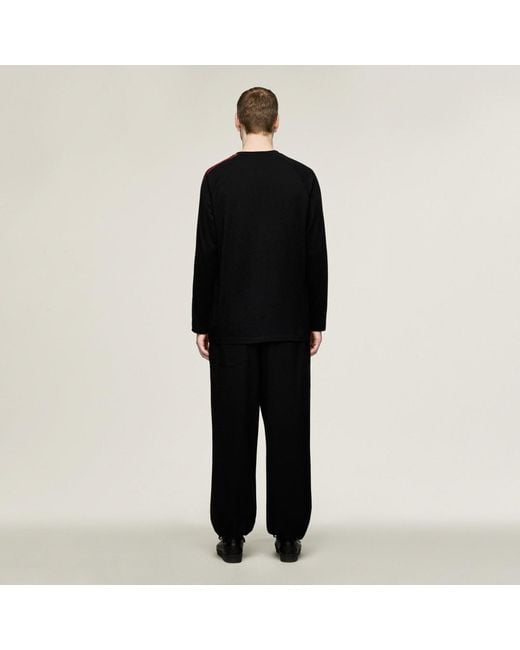 Adidas Black Y-3 Oversized Gradient Stripes Long Sleeve T-Shirt