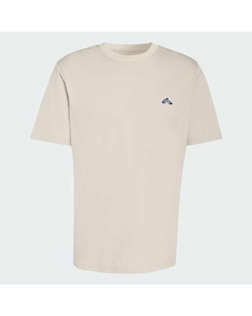 Adidas White Summer Slide Trim Graphic T-Shirt for men