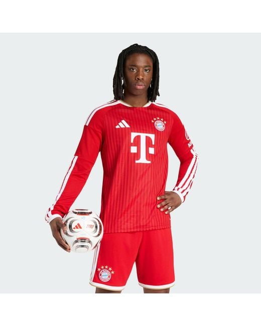 Adidas Red Fc Bayern 26/27 Home Jersey Long Sleeve for men