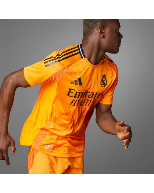 Adidas Real Madrid 24/25 Auswärtstrikot Authentic in Orange für Herren