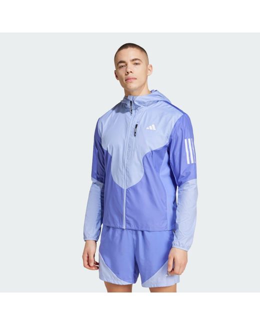 Adidas Blue Own The Run Aeroready Jacket for men