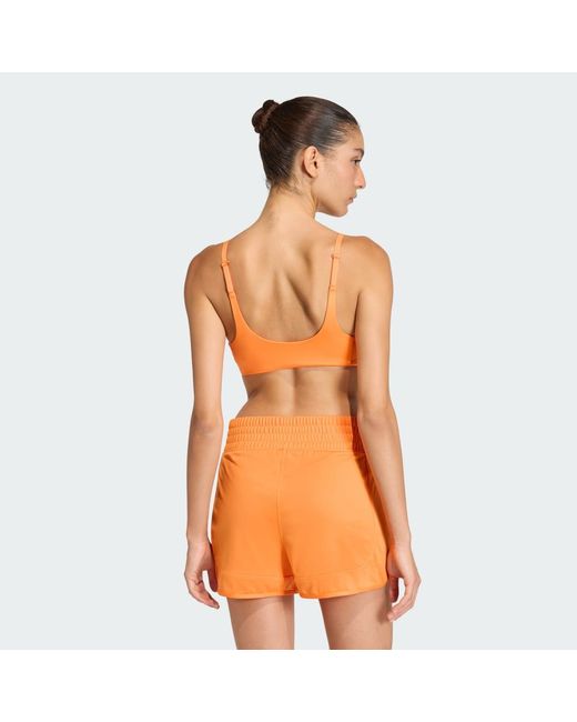 Adidas Orange Optime Essentials Workout Light Support Bra