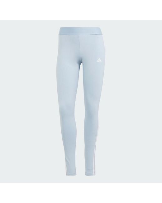 Adidas Blue Loungewear Essentials 3-Stripes Leggings