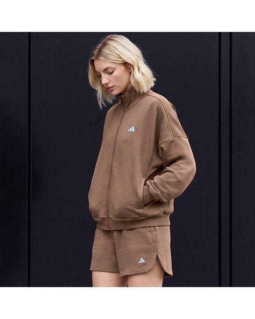 Adidas Brown 3 Stripes Track Tops