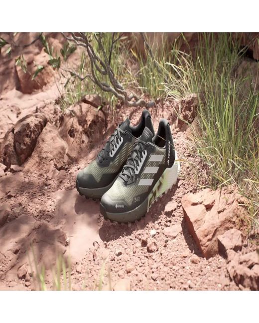 Adidas Green Terrex Agravic Flow Gore-tex Trail Running Shoes 2.0
