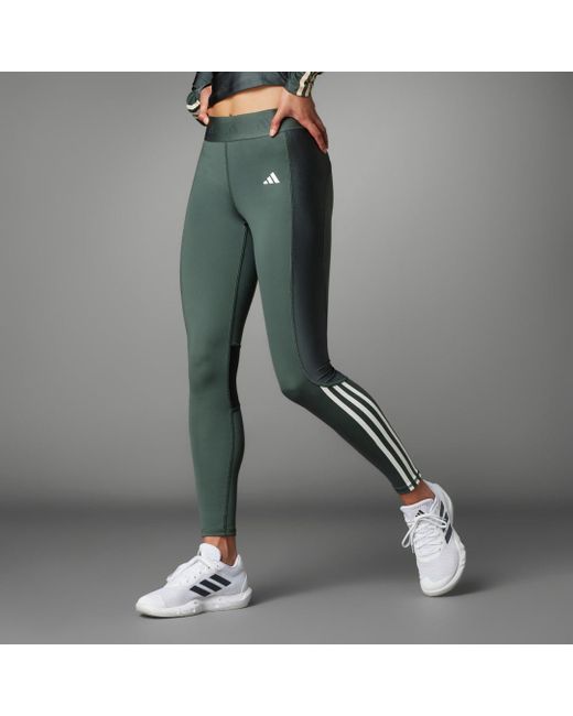Adidas Gray Hyperglam Shine Full-length Leggings