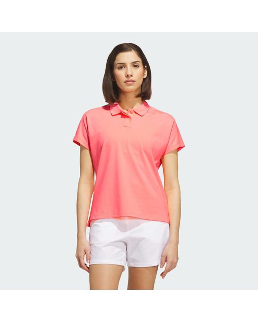 Adidas Red Ultimate365+ Butterspun Loose Polo Shirt