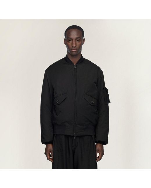 Adidas Black Y-3 Nylon Bomber Jacket