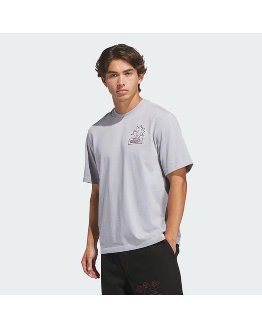 Adidas White Skateboarding X Mark Gonzales Not Amused T-Shirt