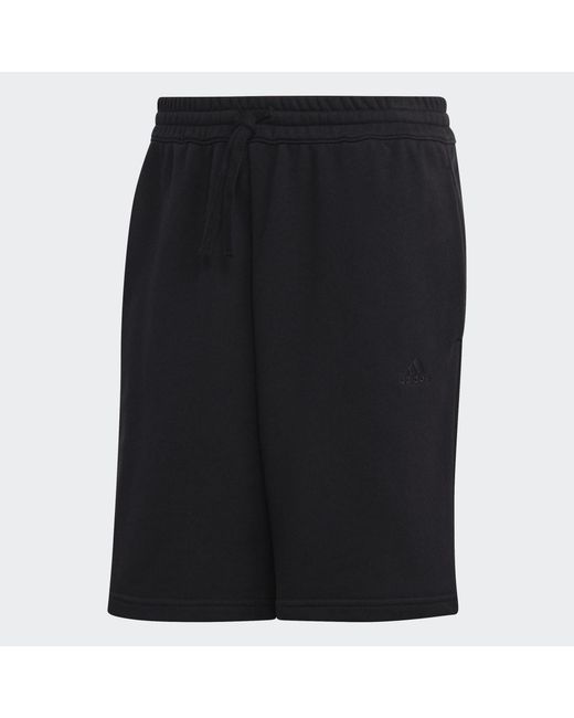 Adidas Black All Szn French Terry Shorts for men