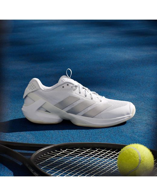 Adidas White Adizero Ubersonic 5 Tennis Shoes