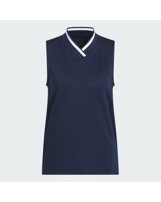 Adidas Originals Blue GO-TO SLEEVELESS POLOSHIRT