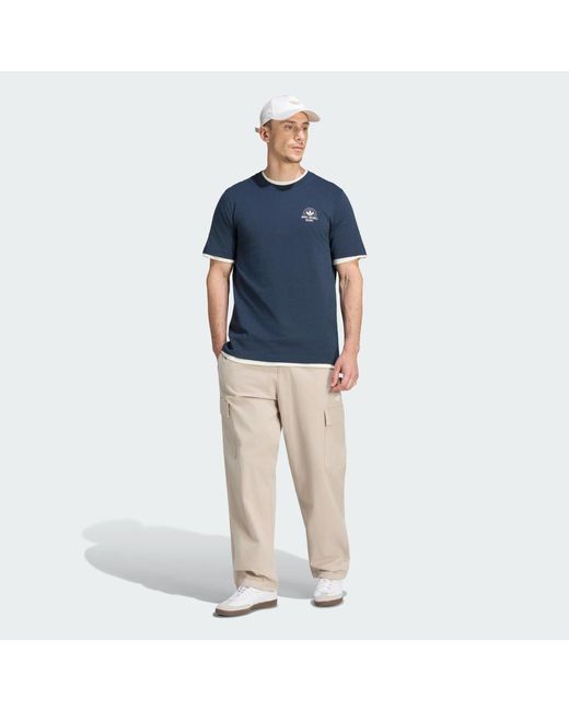 Adidas Blue Milano Shop Graphic Loose Tee for men
