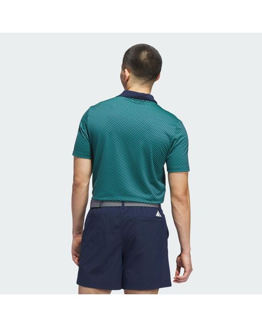 Adidas Originals Green Beyond The Course Textured Polo Shirt for men