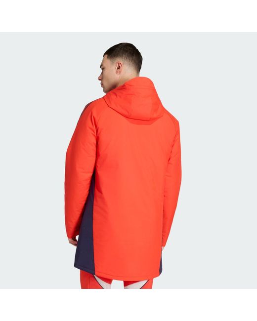 Adidas Red Fc Bayern Tiro 24 Stadium Parka for men