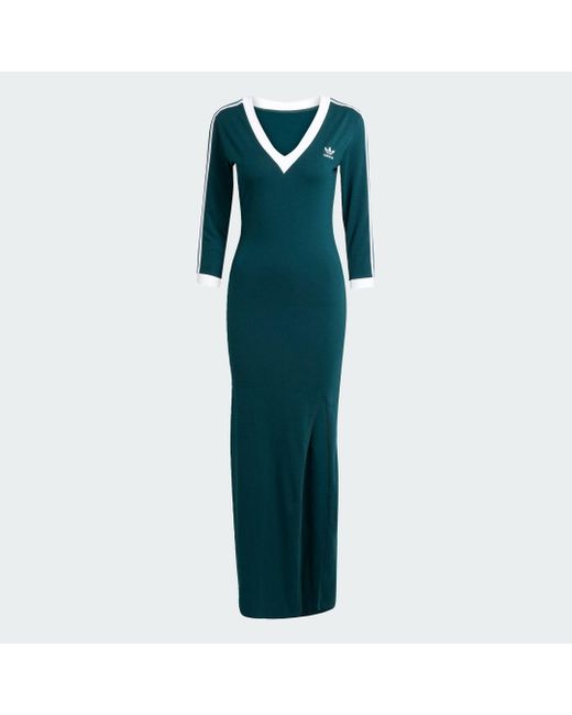 Abito Adicolor Classics 3-Stripes Maxi di Adidas in Blue