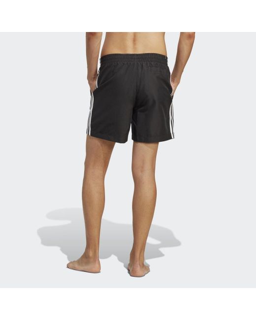 Adidas Black Originals Adicolor 3-stripes Swim Shorts for men