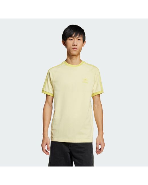 Adidas Yellow Adicolor Classics 3-Stripes T-Shirt for men